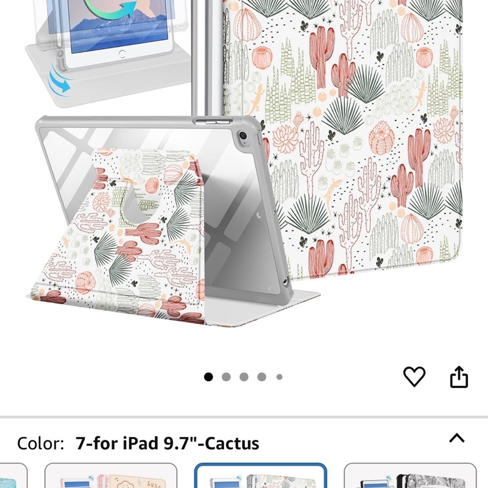 Cactus Pattern Tablet Case for iPad 9.7"